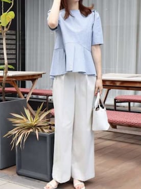 「Pierrot（ピエロ）のアイテム」を使った、Pierrotスタッフ★大人に似合う高コスパ服をお届けさん（レディース・163cm）の夏コーディネート
