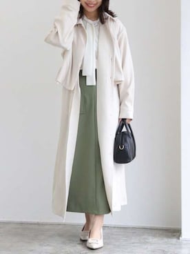 「ママファッション」｜「アイテム（トレンチコート）」を使った、Pierrotスタッフ★大人に似合う高コスパ服をお届けさん（レディース・150cm）の春コーディネート