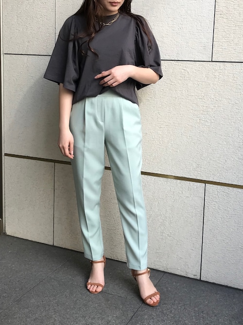 さらりと涼しい”Cool Feel Series”美脚パンツ 接触冷感リネン