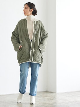 「Pierrot（ピエロ）のアイテム（その他アウター）」を使った、Pierrotスタッフ★大人に似合う高コスパ服をお届けさん（レディース・162cm）の秋コーディネート
