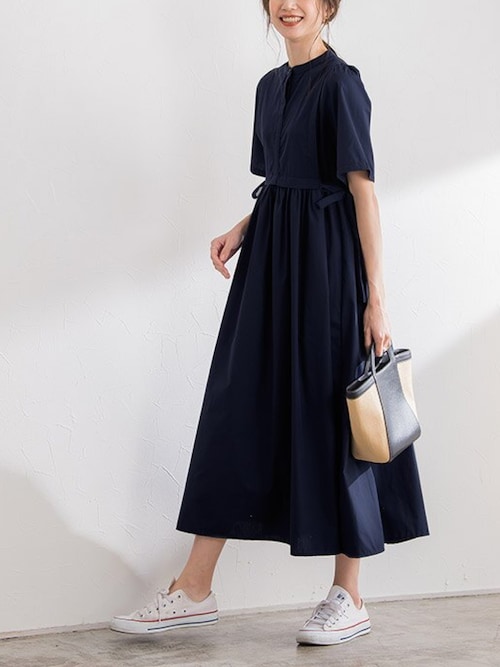 専用です。新品　familiar 半袖ワンピース ネイビー 半袖シャツワンピース（シャツワンピース）｜Pierrot（ピエロ