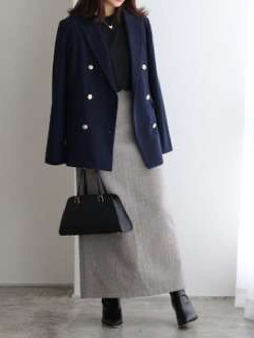 deres ネイビー ダブルボタン テーラードジャケット 金ボタンダブルテーラードジャケット[品番：GERW0010901]｜GeeRA