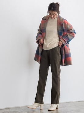 「Pierrot（ピエロ）のアイテム（その他アウター）」を使った、Pierrotスタッフ★大人に似合う高コスパ服をお届けさん（レディース・165cm）の冬コーディネート