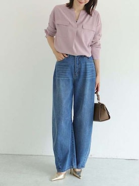 Pierrotスタッフ★大人に似合う高コスパ服をお届けさん（骨格ナチュラル・レディース・163cm）の夏コーディネート