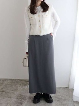 Pierrotスタッフ★大人に似合う高コスパ服をお届けさん（レディース・163cm）の冬コーディネート