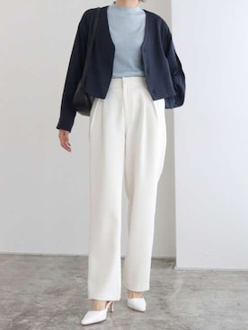 「ラメニット」｜「アイテム（トレンチコート）」を使った、Pierrotスタッフ★大人に似合う高コスパ服をお届けさん（レディース・165cm）の冬コーディネート