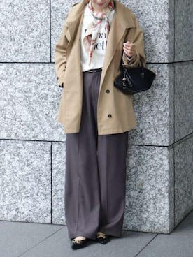 「アイテム（その他アウター）」を使った、Pierrotスタッフ★大人に似合う高コスパ服をお届けさん（レディース・163cm）の秋コーディネート