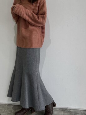 Pierrotスタッフ★大人に似合う高コスパ服をお届けさん(レディース・163cm)の冬コーディネート