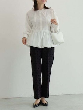 「Pierrot（ピエロ）のアイテム（その他パンツ）」を使った、Pierrotスタッフ★大人に似合う高コスパ服をお届けさん（レディース・163cm）の秋コーディネート