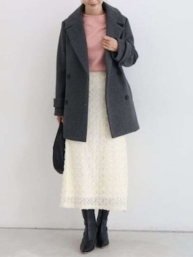 「スカートコーデ」｜Pierrotスタッフ★大人に似合う高コスパ服をお届けさん（レディース・163cm）の冬コーディネート