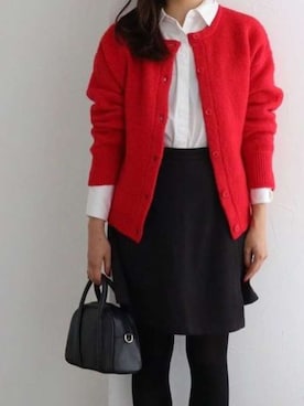 「スコート」｜Pierrotスタッフ★大人に似合う高コスパ服をお届けさん（レディース・165cm）の秋コーディネート