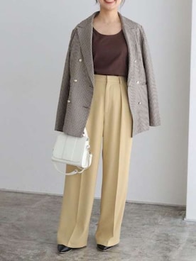 「Pierrot（ピエロ）のアイテム（その他パンツ）」を使った、Pierrotスタッフ★大人に似合う高コスパ服をお届けさん（レディース・150cm）の秋コーディネート