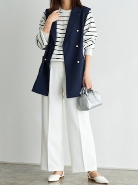 「ボストンバッグ」｜Pierrotスタッフ★大人に似合う高コスパ服をお届けさん（レディース・165cm）の春コーディネート