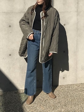 「Pierrot（ピエロ）のアイテム（その他アウター）」を使った、Pierrotスタッフ★大人に似合う高コスパ服をお届けさん（レディース・155cm）の冬コーディネート
