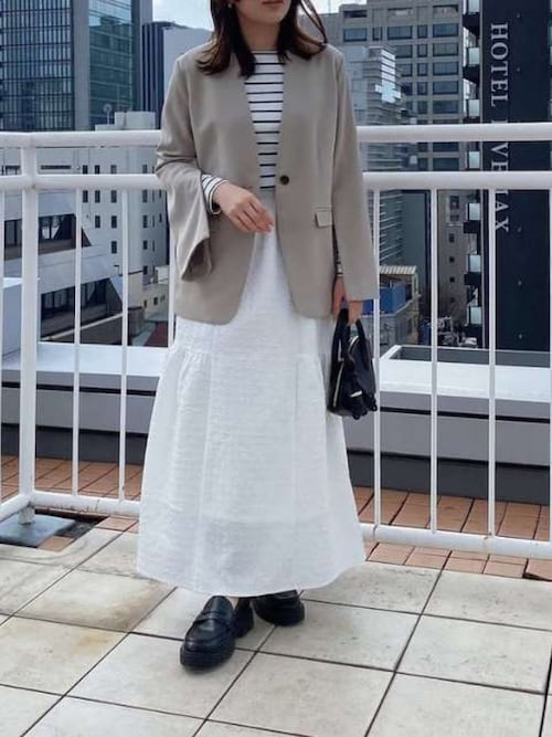 2wayスリーブノーカラージャケット（ノーカラージャケット