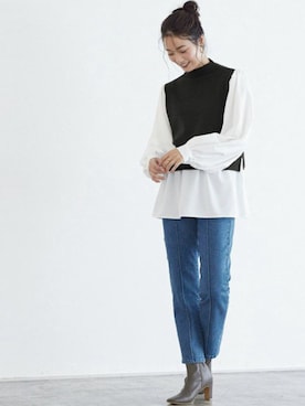 Pierrotスタッフ★大人に似合う高コスパ服をお届けさん(レディース・165cm)の秋コーディネート