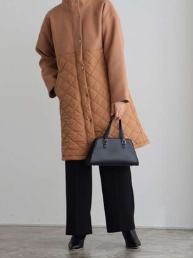 「Pierrot（ピエロ）のアイテム（その他アウター）」を使った、Pierrotスタッフ★大人に似合う高コスパ服をお届けさん（レディース・163cm）の冬コーディネート