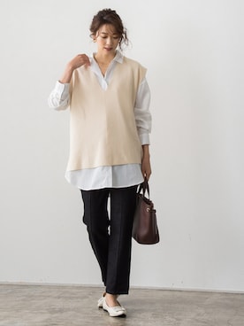 Pierrotスタッフ★大人に似合う高コスパ服をお届けさん（レディース・165cm）の秋コーディネート