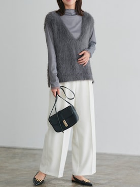 「Pierrot（ピエロ）のアイテム（その他パンツ）」を使った、Pierrotスタッフ★大人に似合う高コスパ服をお届けさん（レディース・165cm）の秋コーディネート