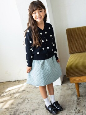 「キッスコーデ」｜Pierrotスタッフ★大人に似合う高コスパ服をお届けさん（キッズ・120cm）の秋コーディネート