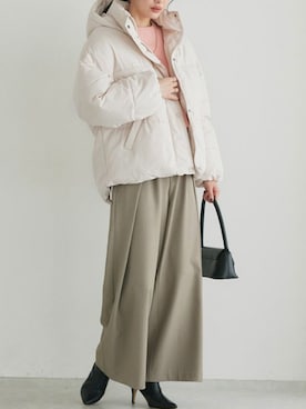 「アイテム（その他アウター、ホワイト系）」を使った、Pierrotスタッフ★大人に似合う高コスパ服をお届けさん（レディース・167cm）の冬コーディネート