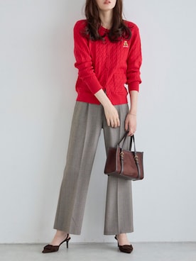 「Pierrot（ピエロ）のアイテム（その他パンツ）」を使った、Pierrotスタッフ★大人に似合う高コスパ服をお届けさん（レディース・167cm）の秋コーディネート