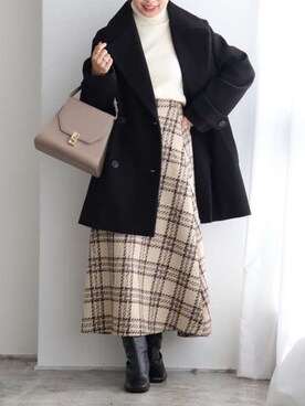 「トレンドファッション」｜「アイテム（スカート）」を使った、Pierrotスタッフ★大人に似合う高コスパ服をお届けさん（レディース・150cm）の秋コーディネート