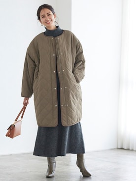 「Pierrot（ピエロ）のアイテム（その他アウター）」を使った、Pierrotスタッフ★大人に似合う高コスパ服をお届けさん（レディース・165cm）の秋コーディネート