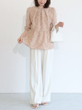 「Pierrot（ピエロ）のアイテム（その他パンツ）」を使った、Pierrotスタッフ★大人に似合う高コスパ服をお届けさん（レディース・163cm）の夏コーディネート