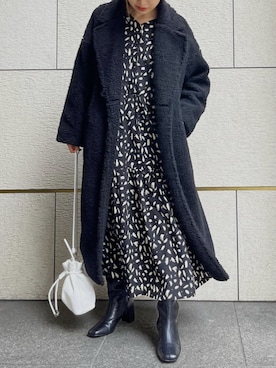 「Pierrot（ピエロ）のアイテム（その他アウター）」を使った、Pierrotスタッフ★大人に似合う高コスパ服をお届けさん（レディース・157cm）の冬コーディネート