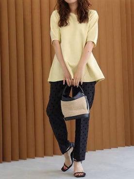 「Pierrot（ピエロ）のアイテム（その他パンツ）」を使った、Pierrotスタッフ★大人に似合う高コスパ服をお届けさん（レディース・157cm）の夏コーディネート