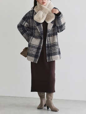 「アイテム（ワンピース/ドレス）」を使った、Pierrotスタッフ★大人に似合う高コスパ服をお届けさん（レディース・167cm）の冬コーディネート