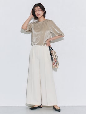 「Pierrot（ピエロ）のアイテム（その他パンツ）」を使った、Pierrotスタッフ★大人に似合う高コスパ服をお届けさん（レディース・167cm）の夏コーディネート