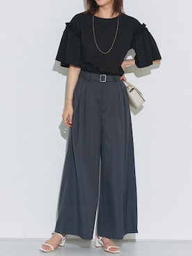 「Pierrot（ピエロ）のアイテム（その他パンツ）」を使った、Pierrotスタッフ★大人に似合う高コスパ服をお届けさん（レディース・167cm）の夏コーディネート