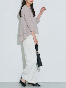 「Pierrot（ピエロ）のアイテム（その他パンツ）」を使った、Pierrotスタッフ★大人に似合う高コスパ服をお届けさん（レディース・167cm）の夏コーディネート