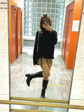 「アイテム（ブーティ）」を使った、せりたんさん（レディース・154cm）の秋コーディネート