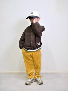 「ベロア」｜「アイテム（アンサンブル）」を使った、tanshio.さん（キッズ・110cm）の冬コーディネート