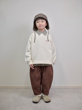 「アイテム（スウェット）」を使った、tanshio.さん（キッズ・110cm）の秋コーディネート