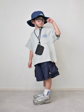 「アイテム（コインケース）」を使った、tanshio.さん（キッズ・100cm）の夏コーディネート