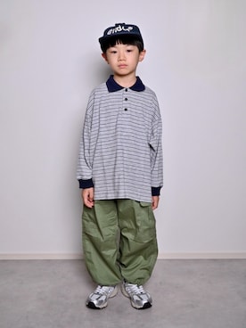 「アイテム（帽子）」を使った、tanshio.さん（キッズ・110cm）の秋コーディネート