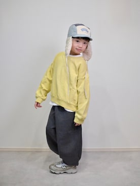 「アイテム（スウェット）」を使った、tanshio.さん（キッズ・110cm）の秋コーディネート