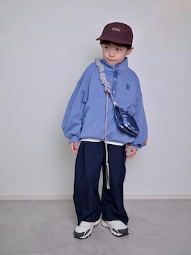 「UNIVERSAL OVERALL（ユニバーサルオーバーオール）のアイテム」を使った、tanshio.さん（キッズ・110cm）の冬コーディネート