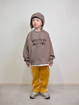 「アイテム（スウェットパンツ）」を使った、tanshio.さん（キッズ・110cm）の秋コーディネート