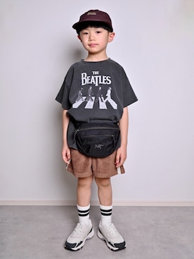 「アイテム（バッグ）」を使った、tanshio.さん（キッズ・110cm）の春コーディネート