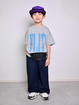 「ASICS（アシックス）のアイテム」を使った、tanshio.さん（キッズ・110cm）の春コーディネート