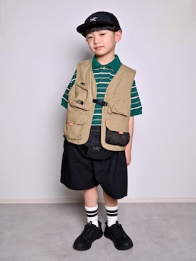 「アイテム（バッグ）」を使った、tanshio.さん（キッズ・110cm）の春コーディネート