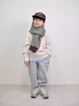 「BREEZE（ブリーズ）のアイテム（トップス）」を使った、tanshio.さん（キッズ・110cm）の冬コーディネート