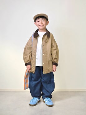 「アイテム（デニムパンツ）」を使った、tanshio.さん（キッズ・110cm）の夏コーディネート