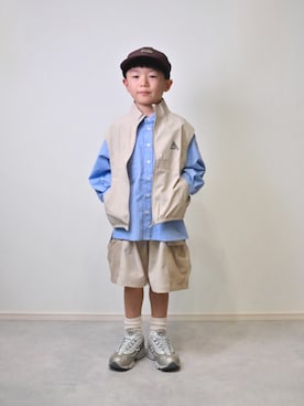 「アイテム（レッグウェア）」を使った、tanshio.さん（キッズ・110cm）の秋コーディネート