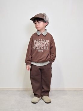 「アイテム（シャツ/ブラウス）」を使った、tanshio.さん（キッズ・110cm）の秋コーディネート